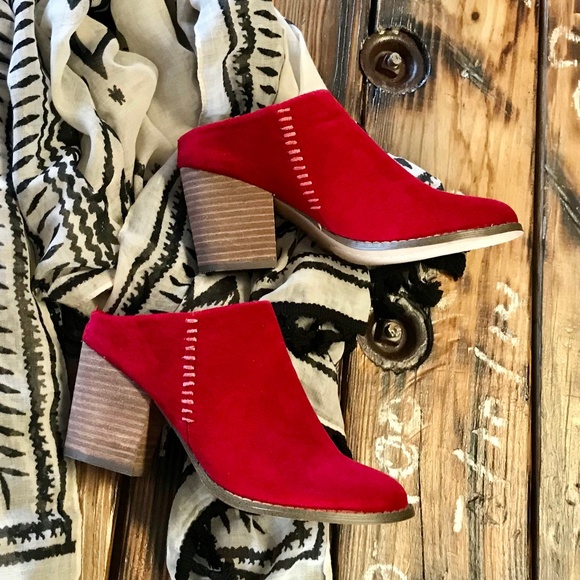 Shoes - LAST ONE❤️ Red Mule Bootie PRICE FIRM